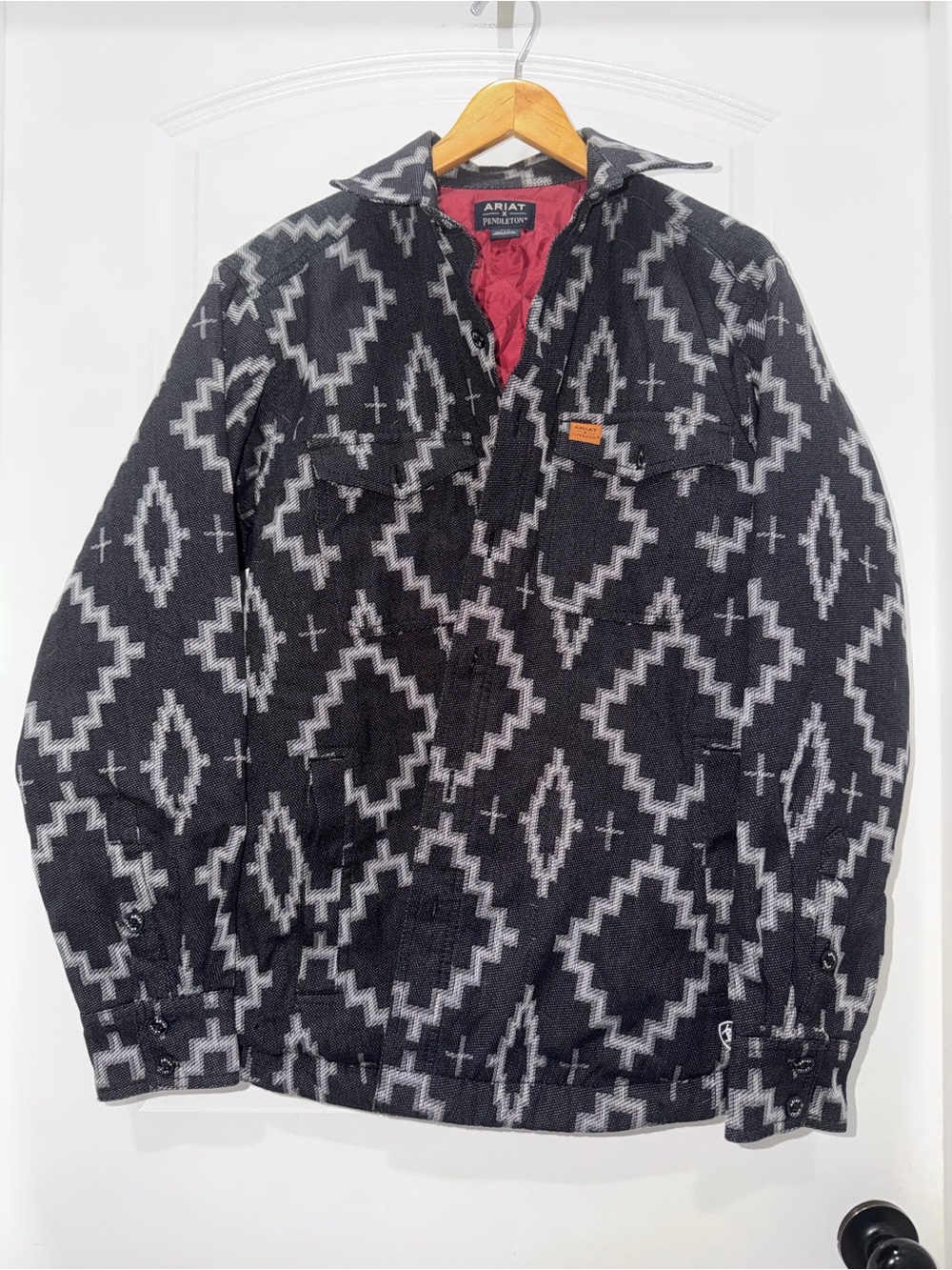 Ariat Black & Gray Pendleton Geo-Pattern Shirt Jacket